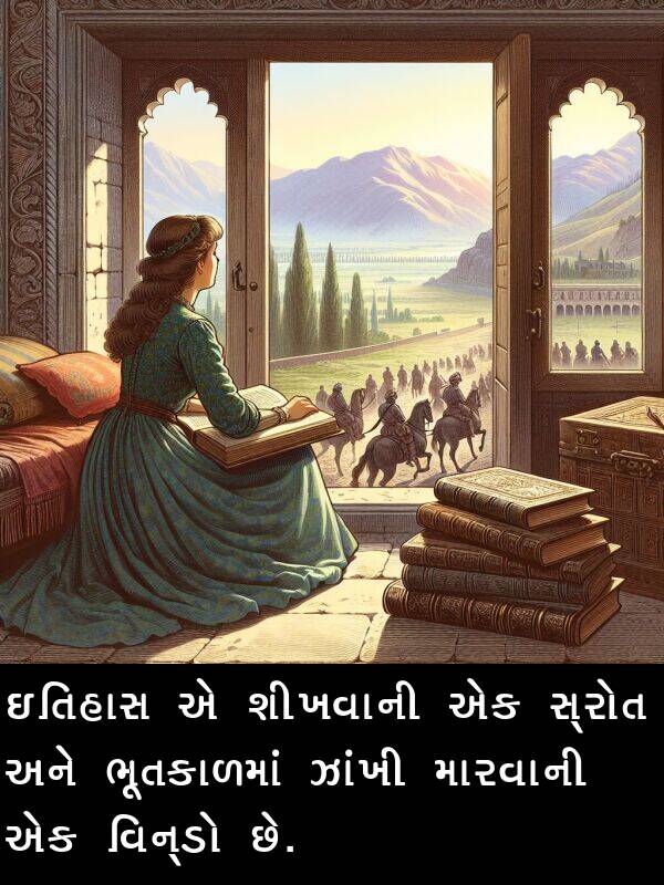 મારવાની: ઇતિહાસ એ શીખવાની એક સ્રોત અને ભૂતકાળમાં ઝાંખી મારવાની એક વિન્ડો છે.