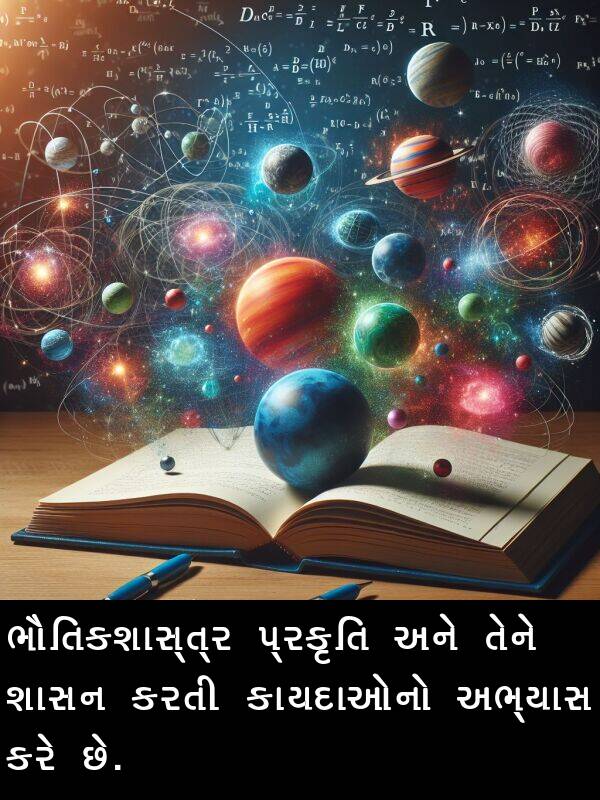 અભ્યાસ: ભૌતિકશાસ્ત્ર પ્રકૃતિ અને તેને શાસન કરતી કાયદાઓનો અભ્યાસ કરે છે.