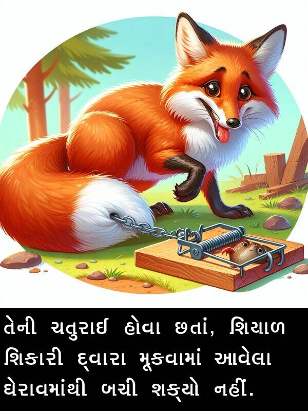 હોવા: તેની ચતુરાઈ હોવા છતાં, શિયાળ શિકારી દ્વારા મૂકવામાં આવેલા ઘેરાવમાંથી બચી શક્યો નહીં.