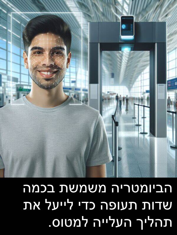 בכמה: הביומטריה משמשת בכמה שדות תעופה כדי לייעל את תהליך העלייה למטוס.
