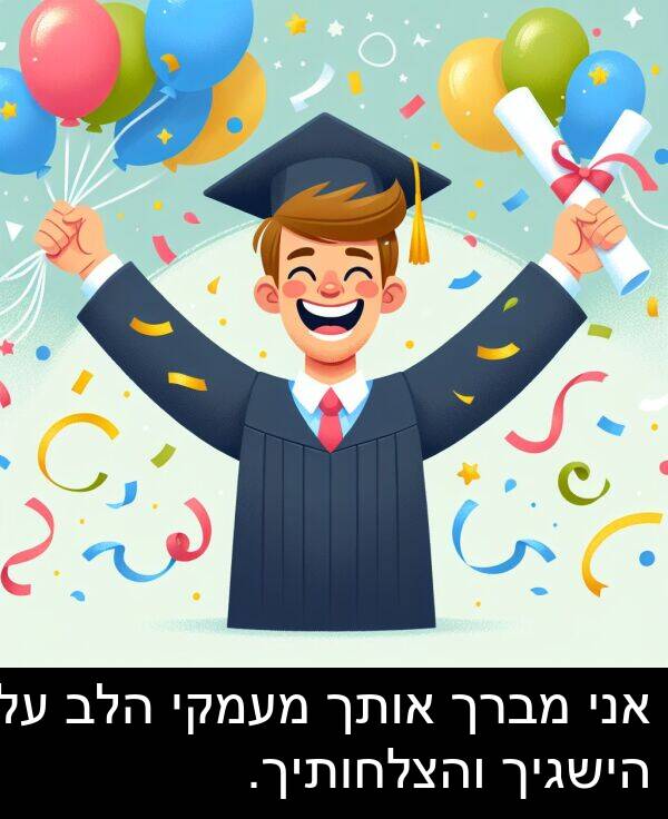 מברך: אני מברך אותך מעמקי הלב על הישגיך והצלחותיך.