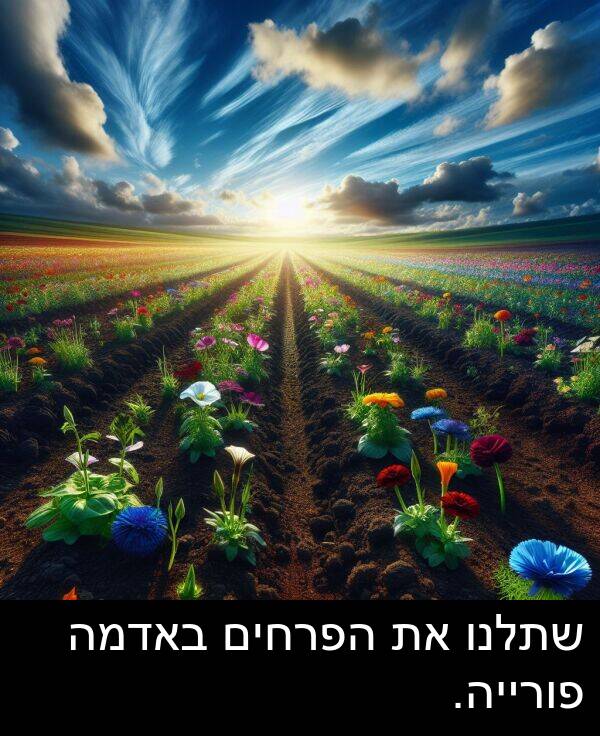 באדמה: שתלנו את הפרחים באדמה פורייה.