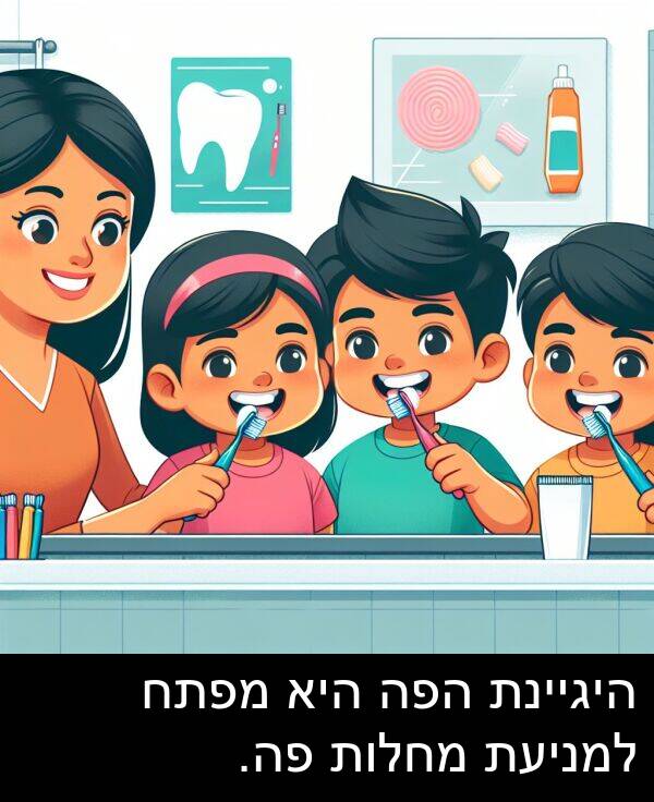 פה: היגיינת הפה היא מפתח למניעת מחלות פה.