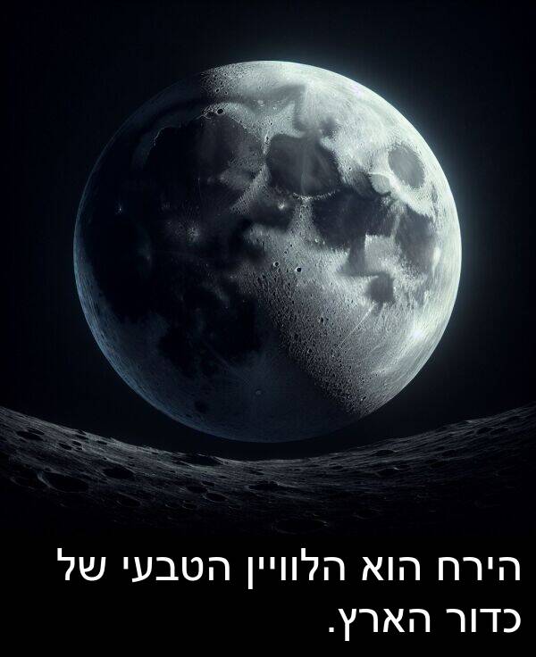 הלוויין: הירח הוא הלוויין הטבעי של כדור הארץ.