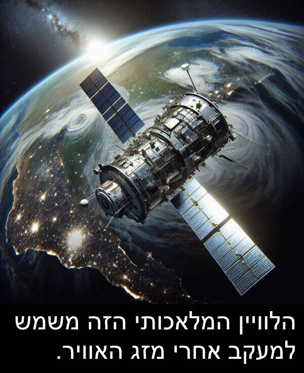 משמש: הלוויין המלאכותי הזה משמש למעקב אחרי מזג האוויר.