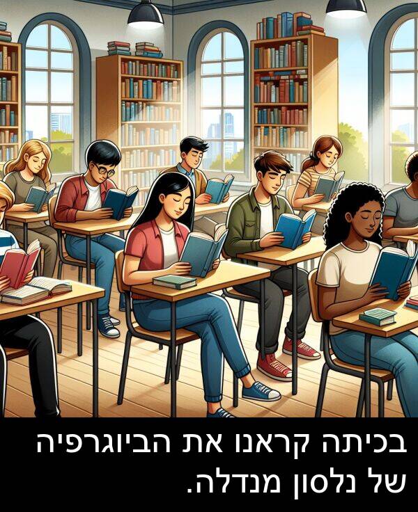 קראנו: בכיתה קראנו את הביוגרפיה של נלסון מנדלה.