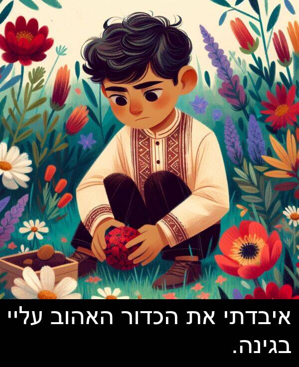 בגינה: איבדתי את הכדור האהוב עליי בגינה.