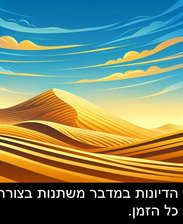 הזמן: הדיונות במדבר משתנות בצורה כל הזמן.