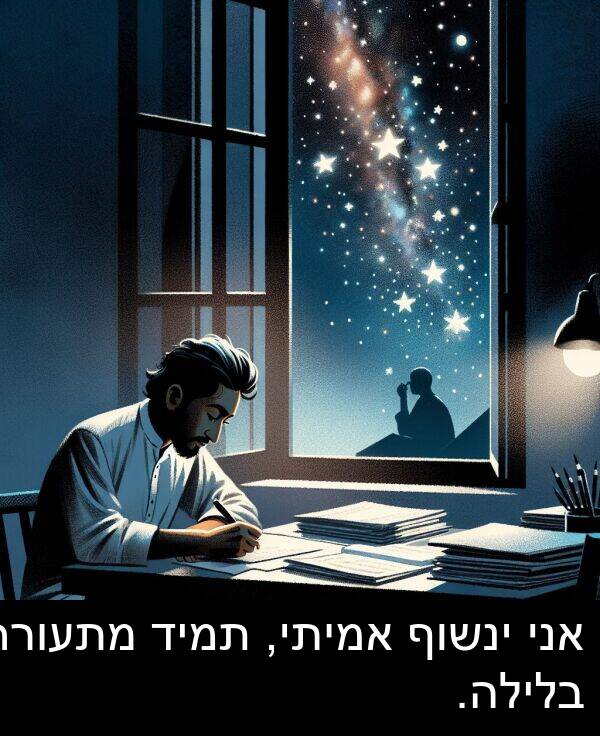 ינשוף: אני ינשוף אמיתי, תמיד מתעורר בלילה.