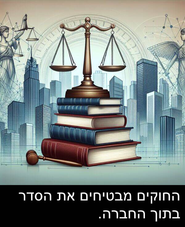 מבטיחים: החוקים מבטיחים את הסדר בתוך החברה.
