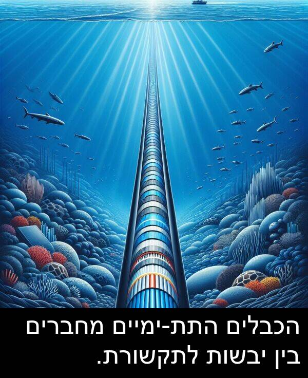 יבשות: הכבלים התת-ימיים מחברים בין יבשות לתקשורת.