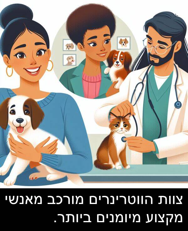 צוות: צוות הווטרינרים מורכב מאנשי מקצוע מיומנים ביותר.
