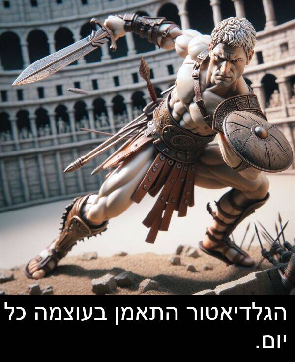 יום: הגלדיאטור התאמן בעוצמה כל יום.