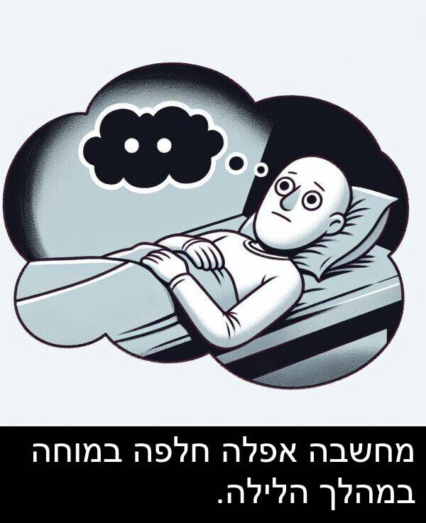 חלפה: מחשבה אפלה חלפה במוחה במהלך הלילה.