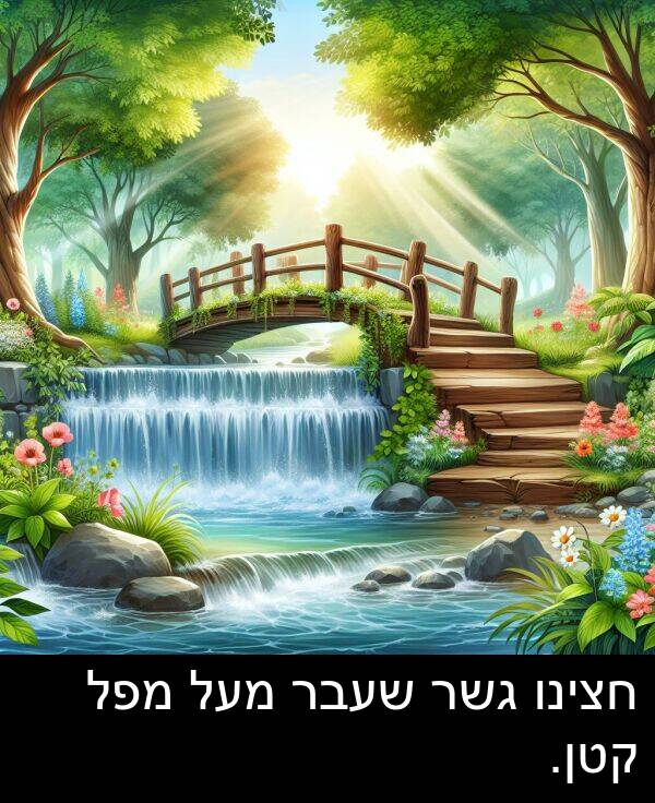 קטן: חצינו גשר שעבר מעל מפל קטן.
