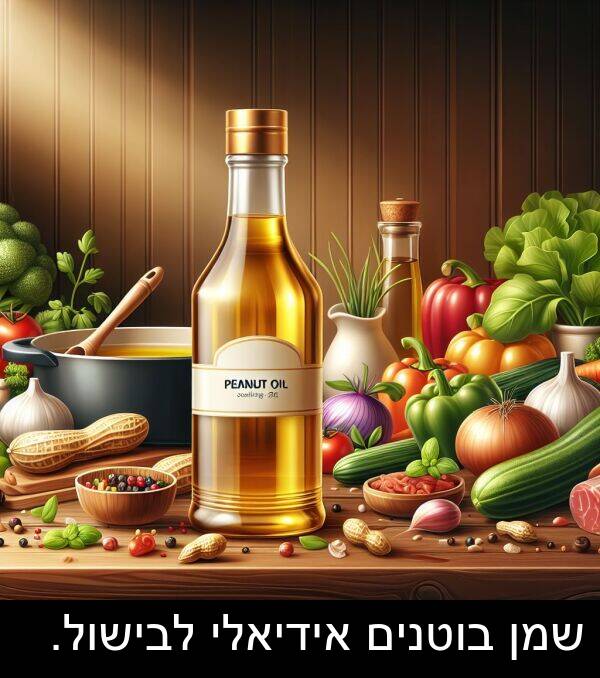 אידיאלי: שמן בוטנים אידיאלי לבישול.