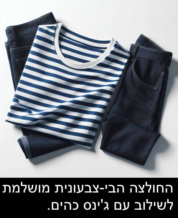 החולצה: החולצה הבי-צבעונית מושלמת לשילוב עם ג'ינס כהים.