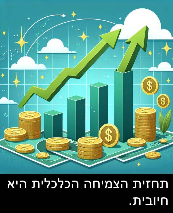 תחזית: תחזית הצמיחה הכלכלית היא חיובית.