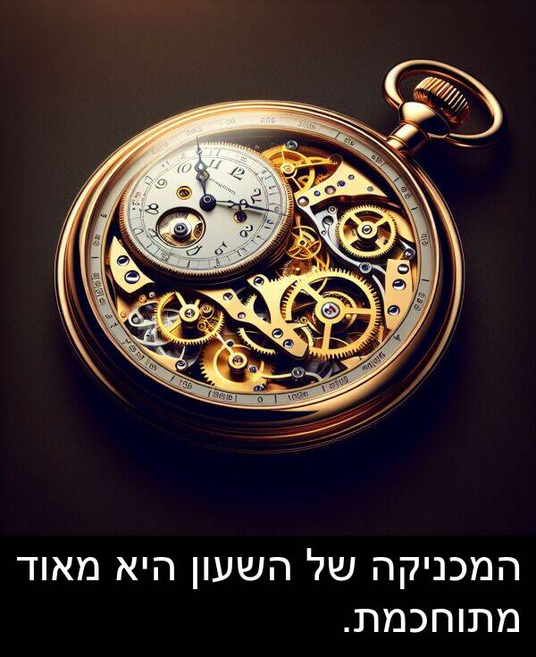 מתוחכמת: המכניקה של השעון היא מאוד מתוחכמת.