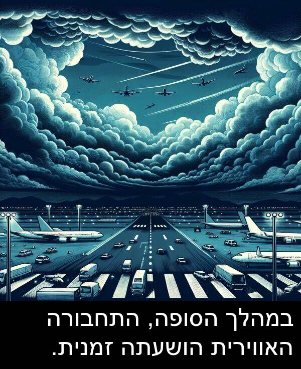 זמנית: במהלך הסופה, התחבורה האווירית הושעתה זמנית.