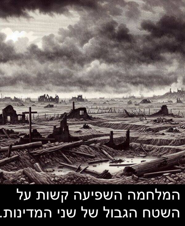 השפיעה: המלחמה השפיעה קשות על השטח הגבול של שני המדינות.