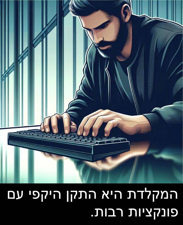 פונקציות: המקלדת היא התקן היקפי עם פונקציות רבות.