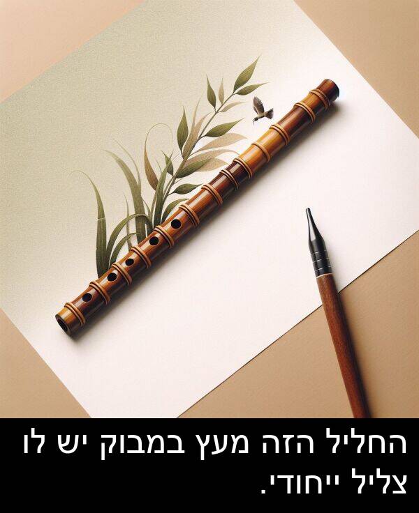 צליל: החליל הזה מעץ במבוק יש לו צליל ייחודי.
