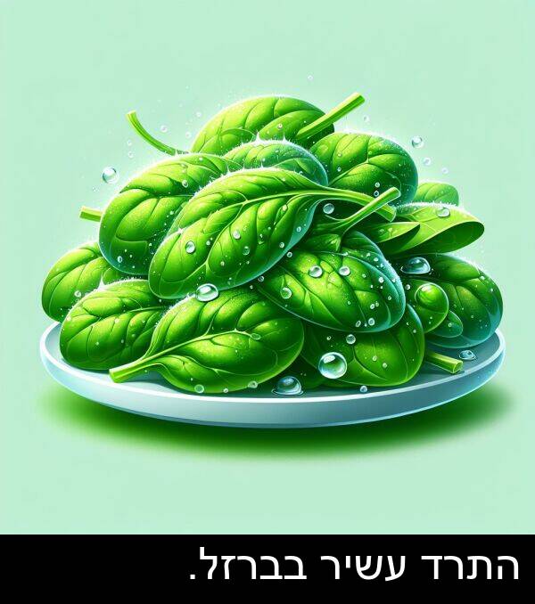 בברזל: התרד עשיר בברזל.