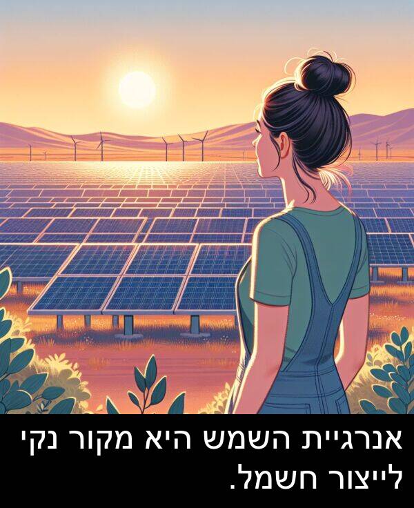 מקור: אנרגיית השמש היא מקור נקי לייצור חשמל.