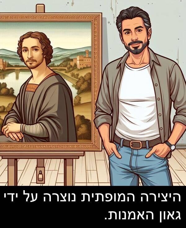 נוצרה: היצירה המופתית נוצרה על ידי גאון האמנות.