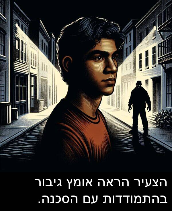 אומץ: הצעיר הראה אומץ גיבור בהתמודדות עם הסכנה.