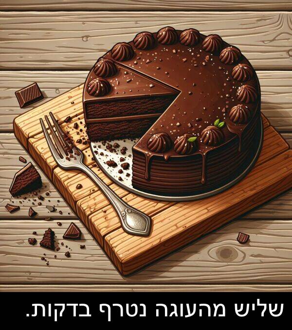 נטרף: שליש מהעוגה נטרף בדקות.