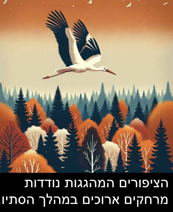 נודדות: הציפורים המהגגות נודדות מרחקים ארוכים במהלך הסתיו.