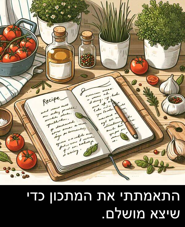 התאמתתי: התאמתתי את המתכון כדי שיצא מושלם.
