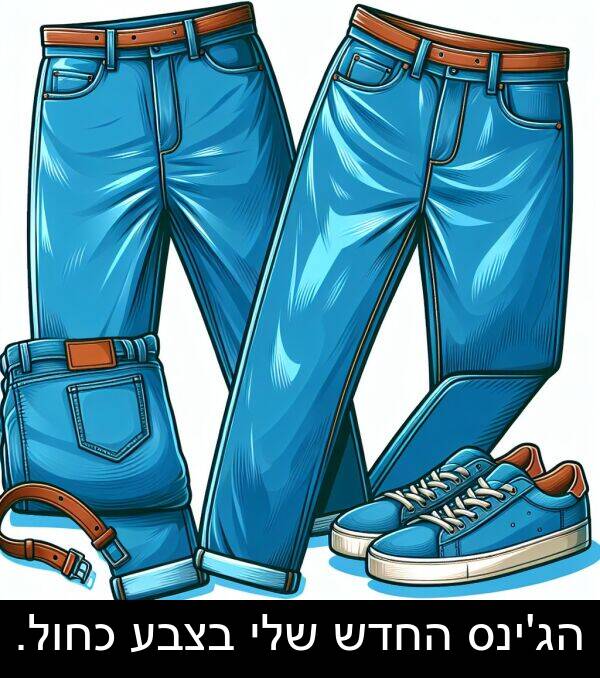 החדש: הג'ינס החדש שלי בצבע כחול.