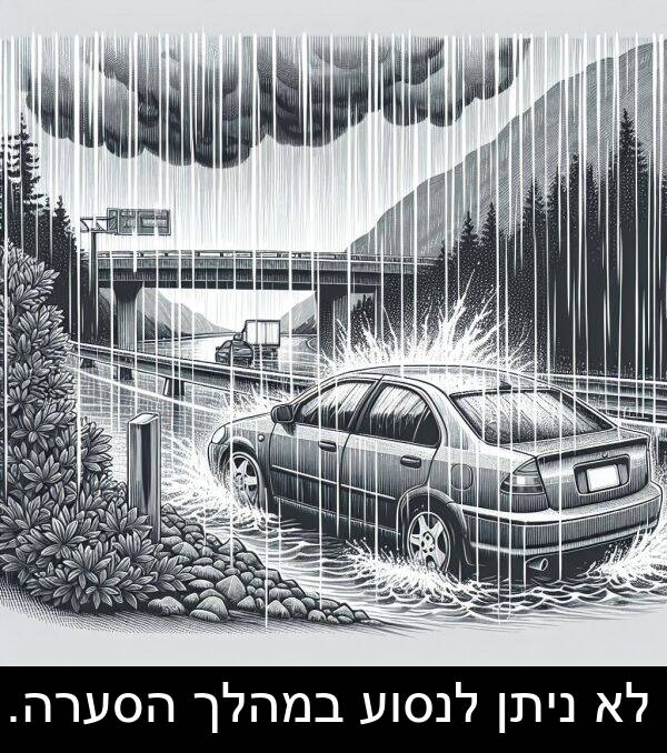 ניתן: לא ניתן לנסוע במהלך הסערה.