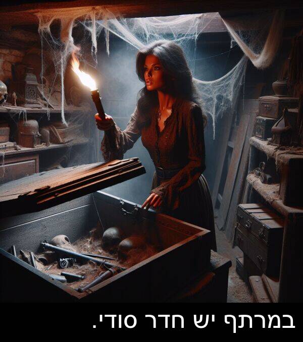 סודי: במרתף יש חדר סודי.