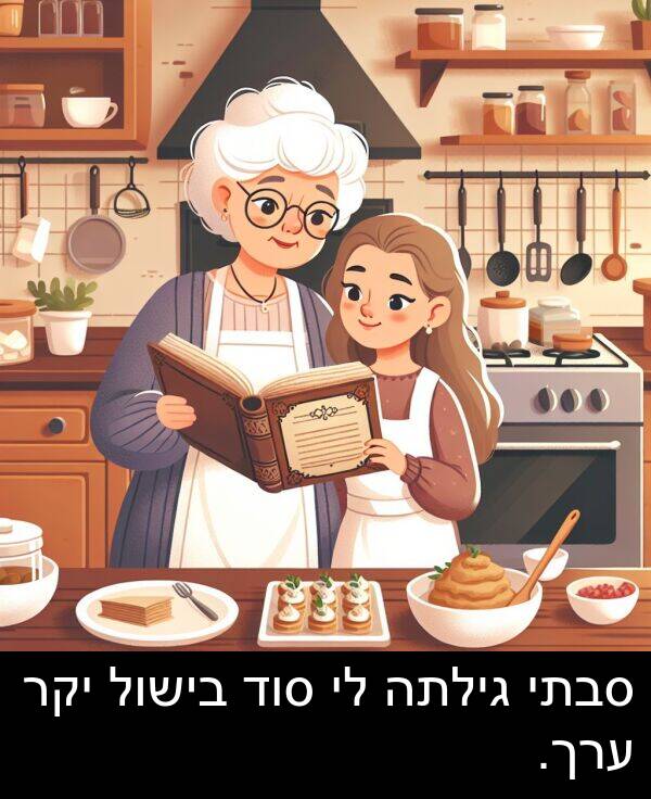 סוד: סבתי גילתה לי סוד בישול יקר ערך.