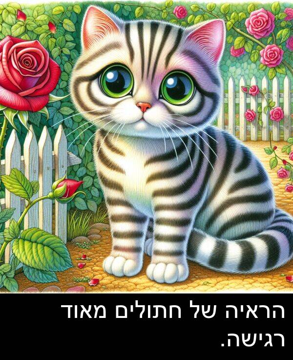 רגישה: הראיה של חתולים מאוד רגישה.