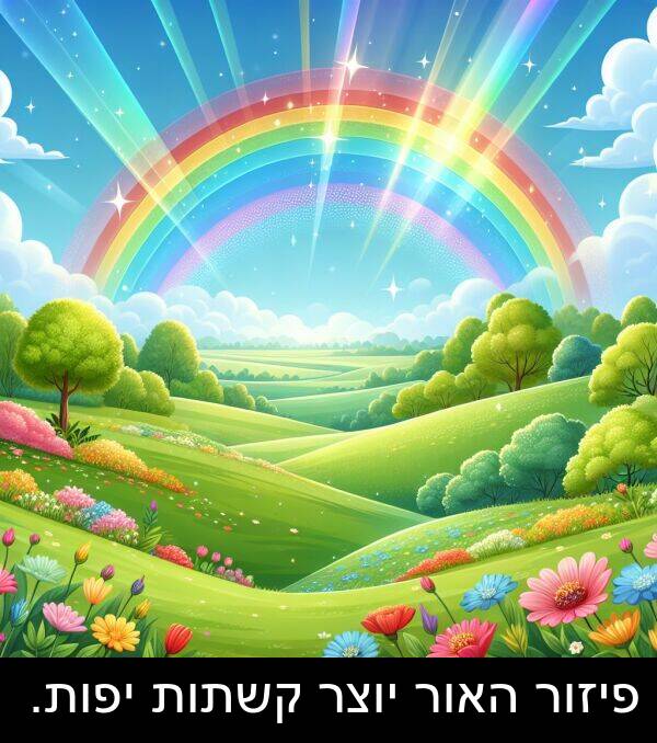 פיזור: פיזור האור יוצר קשתות יפות.