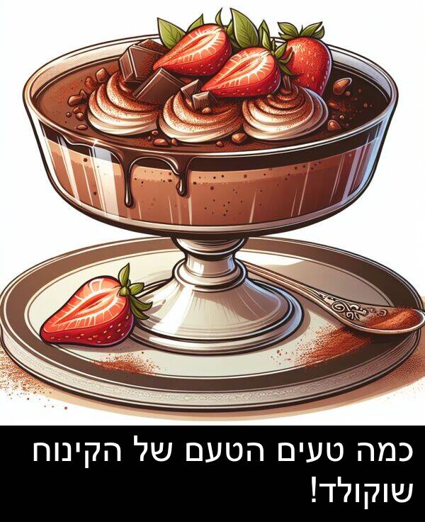 טעים: כמה טעים הטעם של הקינוח שוקולד!