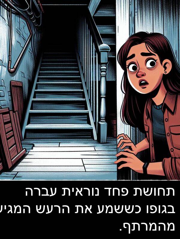 בגופו: תחושת פחד נוראית עברה בגופו כששמע את הרעש המגיע מהמרתף.