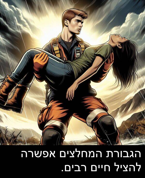 חיים: הגבורת המחלצים אפשרה להציל חיים רבים.