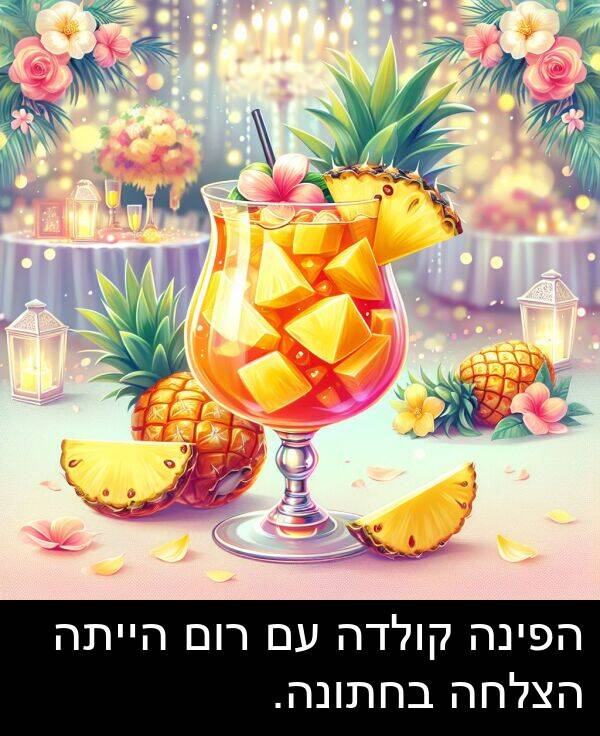 קולדה: הפינה קולדה עם רום הייתה הצלחה בחתונה.