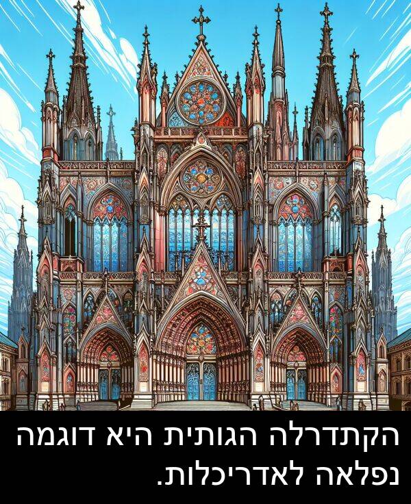 דוגמה: הקתדרלה הגותית היא דוגמה נפלאה לאדריכלות.