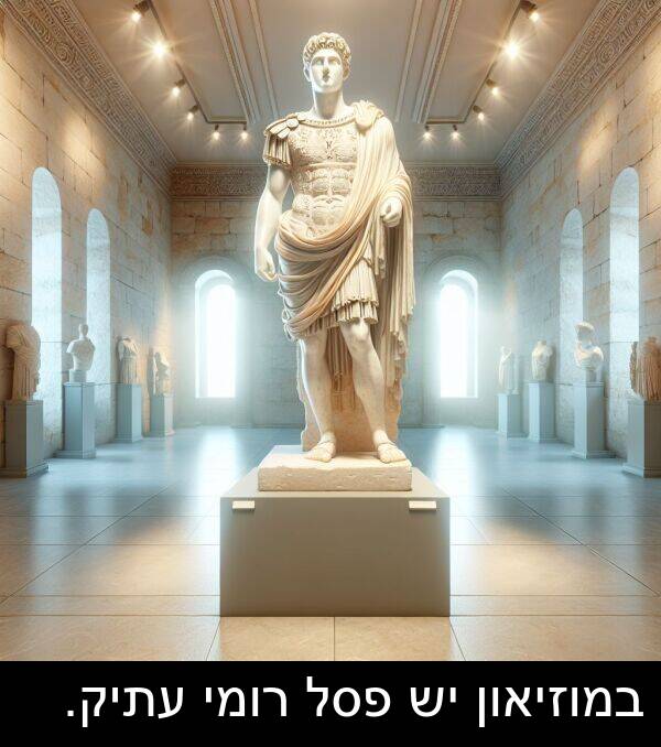 פסל: במוזיאון יש פסל רומי עתיק.