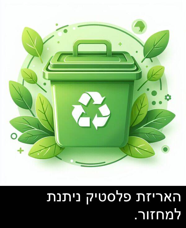 פלסטיק: האריזת פלסטיק ניתנת למחזור.