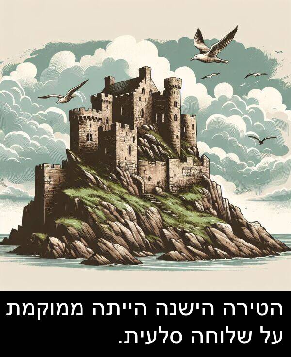 סלעית: הטירה הישנה הייתה ממוקמת על שלוחה סלעית.