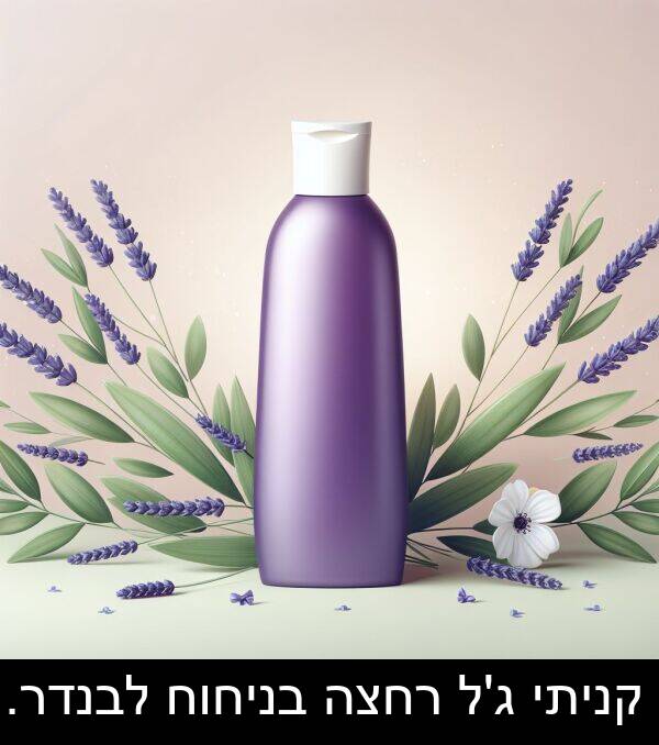 קניתי: קניתי ג'ל רחצה בניחוח לבנדר.