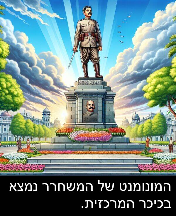 נמצא: המונומנט של המשחרר נמצא בכיכר המרכזית.